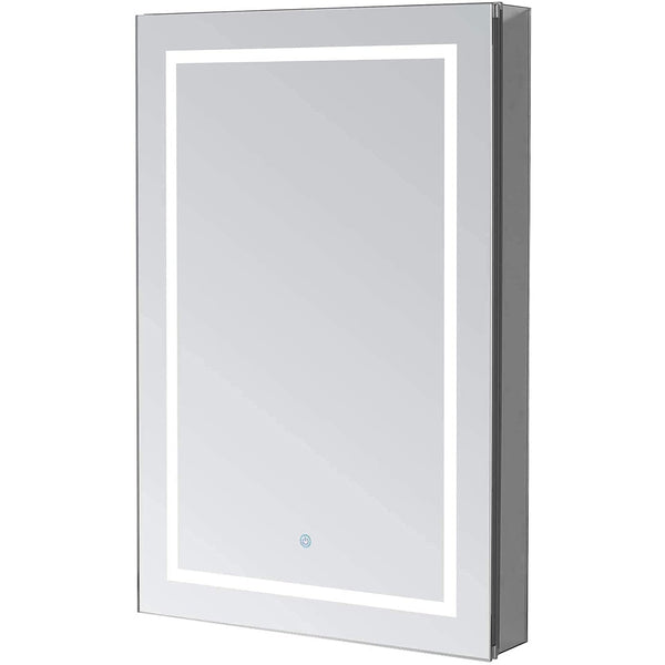 Aquadom Royal Basic Bathroom Medicine Cabinet W/Led Lighting Touch Screen Button Dimmer RBQ-2430R