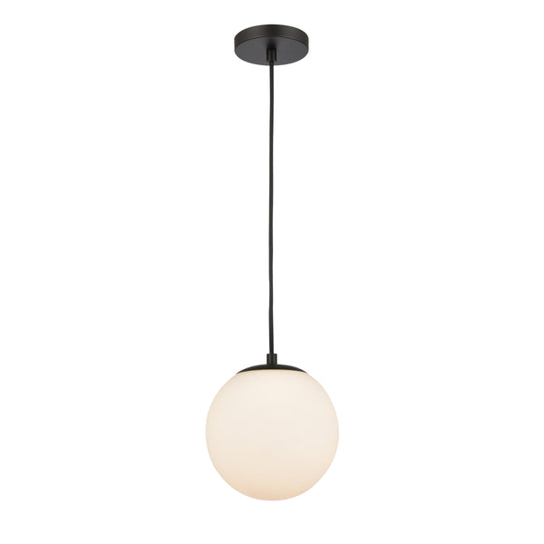 Tolland Mini Pendant shown in the Matte Black finish with a Matte White shade