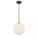 Tolland Mini Pendant shown in the Matte Black finish with a Matte White shade