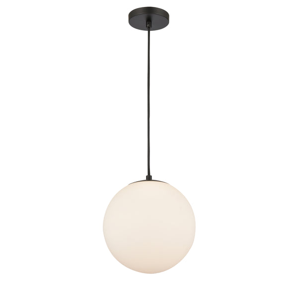 Tolland Mini Pendant shown in the Matte Black finish with a Matte White shade