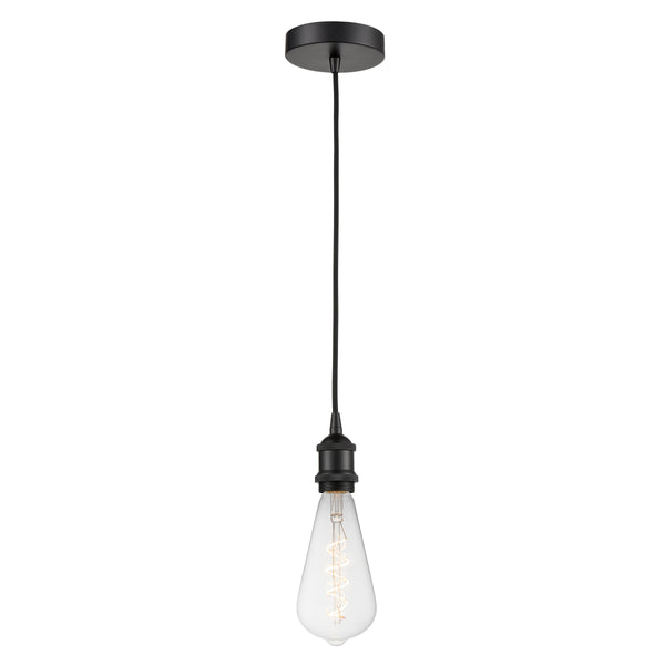 Edison Mini Pendant shown in the Matte Black finish