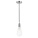 Edison Mini Pendant shown in the Polished Chrome finish