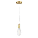 Edison Mini Pendant shown in the Satin Gold finish