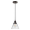 Cone Mini Pendant shown in the Oil Rubbed Bronze finish with a Clear shade