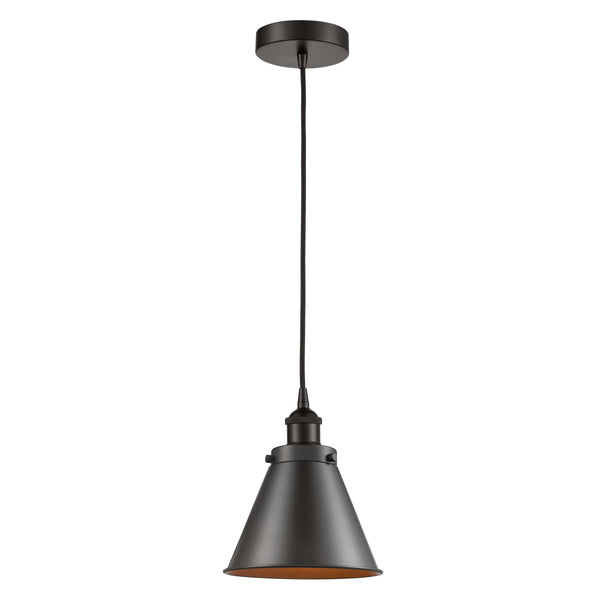 Appalachian Mini Pendant shown in the Oil Rubbed Bronze finish with a Oil Rubbed Bronze shade