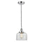 Bell Mini Pendant shown in the Polished Chrome finish with a Clear shade