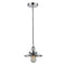 Railroad Mini Pendant shown in the Polished Chrome finish with a Polished Chrome shade