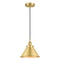 Briarcliff Mini Pendant shown in the Satin Gold finish with a Satin Gold shade