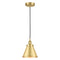 Appalachian Mini Pendant shown in the Satin Gold finish with a Satin Gold shade