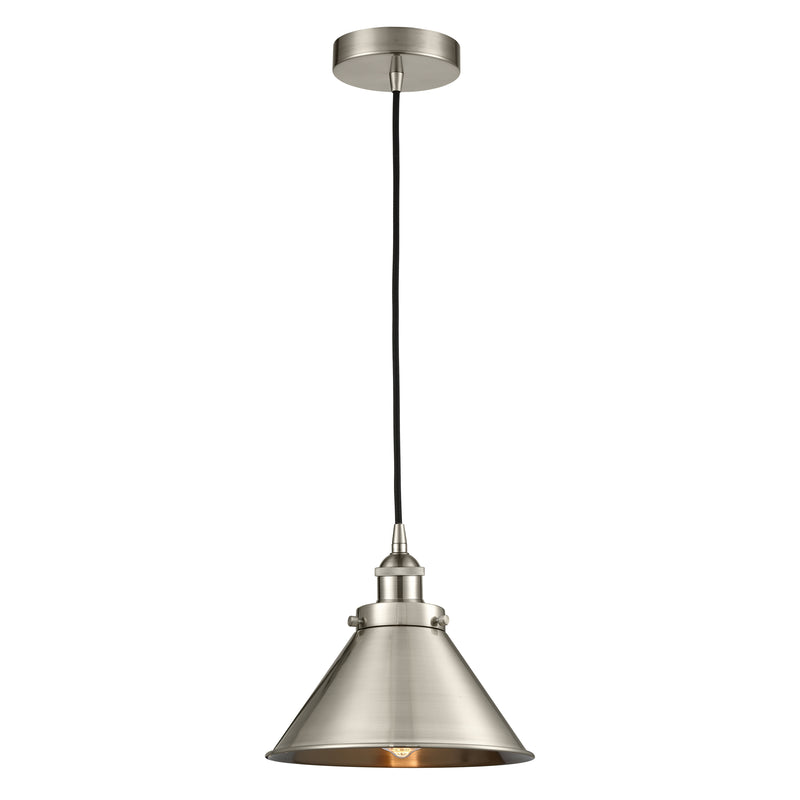 Briarcliff Mini Pendant shown in the Brushed Satin Nickel finish with a Brushed Satin Nickel shade