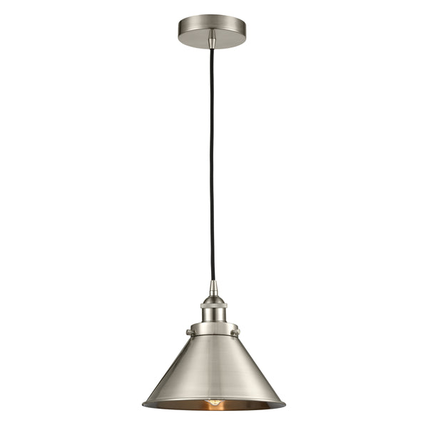 Briarcliff Mini Pendant shown in the Brushed Satin Nickel finish with a Brushed Satin Nickel shade