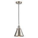 Appalachian Mini Pendant shown in the Brushed Satin Nickel finish with a Brushed Satin Nickel shade