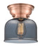 Bell Flush Mount shown in the Antique Copper finish with a Plated Smoke shade