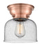 Bell Flush Mount shown in the Antique Copper finish with a Seedy shade