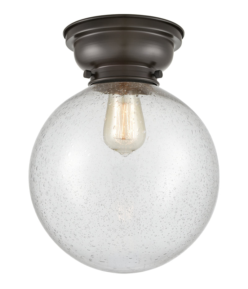 Beacon Flush Mount shown in the Oil Rubbed Bronze finish with a Seedy shade