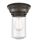 Dover Flush Mount shown in the Oil Rubbed Bronze finish with a Seedy shade