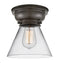 Cone Flush Mount shown in the Oil Rubbed Bronze finish with a Clear shade