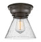 Cone Flush Mount shown in the Oil Rubbed Bronze finish with a Seedy shade