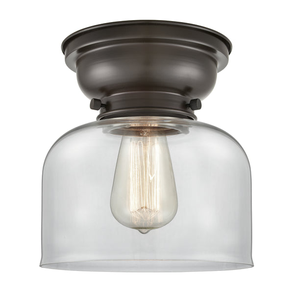 Bell Flush Mount shown in the Oil Rubbed Bronze finish with a Clear shade