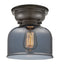 Bell Flush Mount shown in the Oil Rubbed Bronze finish with a Plated Smoke shade