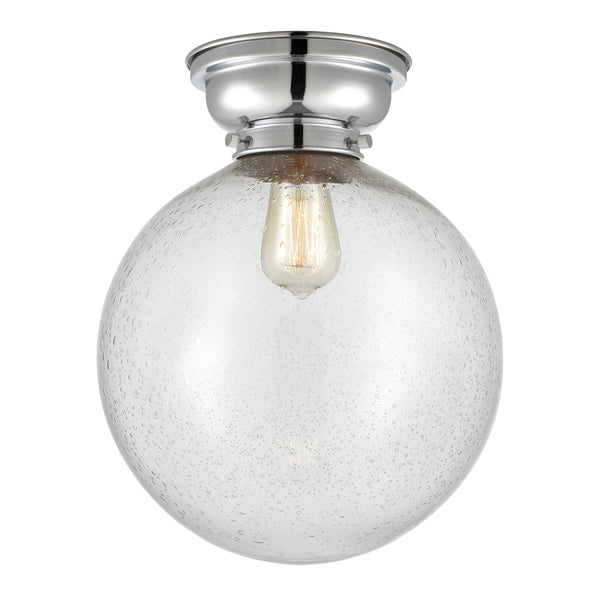 Beacon Flush Mount shown in the Polished Chrome finish with a Seedy shade