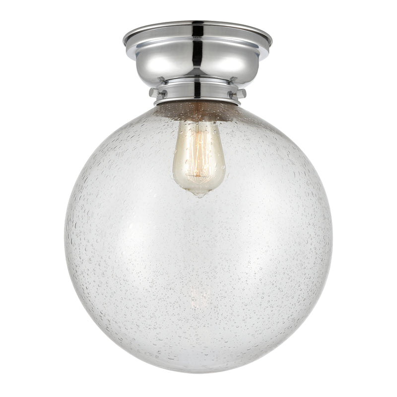 Beacon Flush Mount shown in the Polished Chrome finish with a Seedy shade