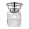 Colton Flush Mount shown in the Polished Chrome finish with a Clear Halophane shade