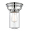 Dover Flush Mount shown in the Polished Chrome finish with a Seedy shade