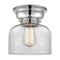 Bell Flush Mount shown in the Polished Chrome finish with a Clear shade
