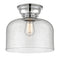 Bell Flush Mount shown in the Polished Chrome finish with a Seedy shade