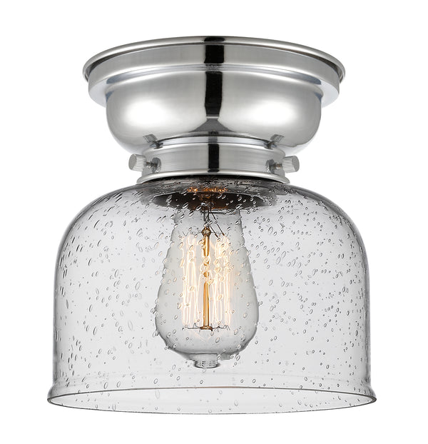 Bell Flush Mount shown in the Polished Chrome finish with a Seedy shade