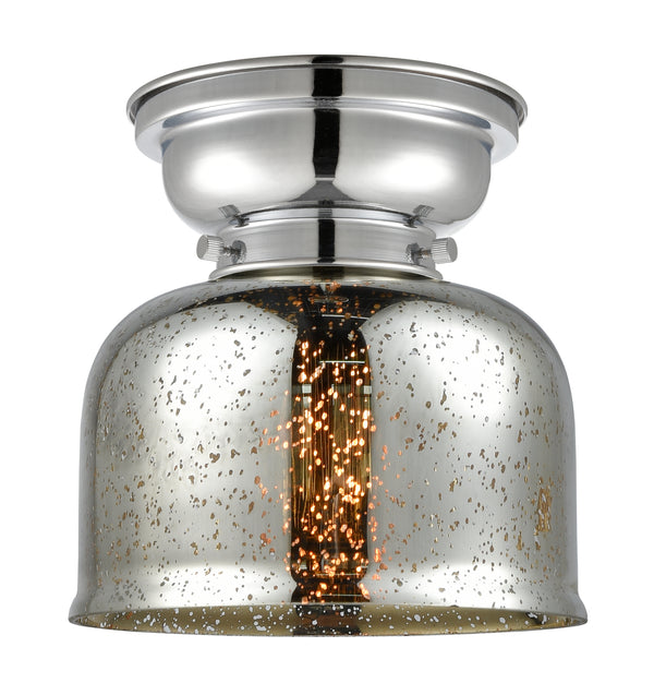 Bell Flush Mount shown in the Polished Chrome finish with a Silver Plated Mercury shade