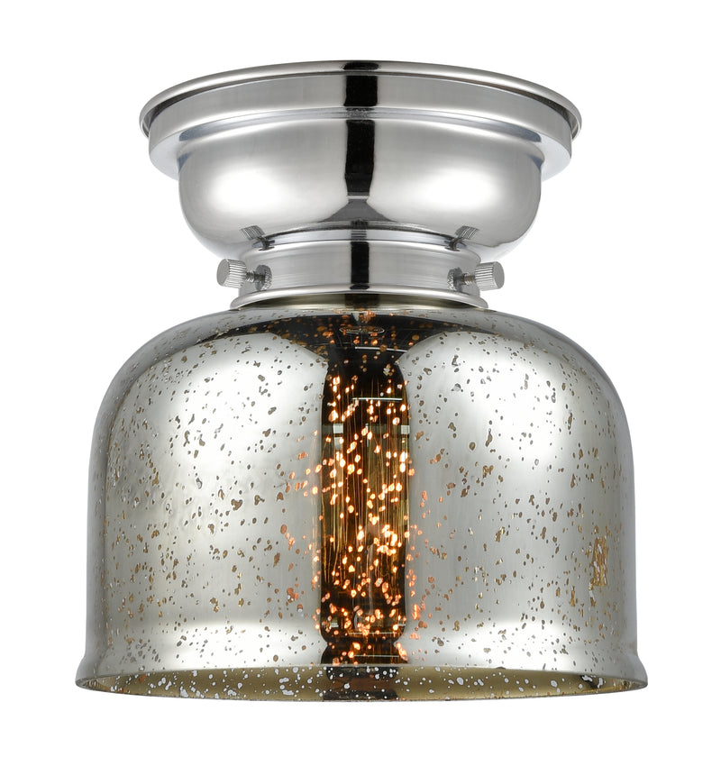 Bell Flush Mount shown in the Polished Chrome finish with a Silver Plated Mercury shade