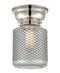 Stanton Flush Mount shown in the Polished Nickel finish with a Clear Wire Mesh shade