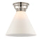 Cone Flush Mount shown in the Polished Nickel finish with a Matte White shade