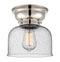 Bell Flush Mount shown in the Polished Nickel finish with a Seedy shade