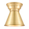 Appalachian Flush Mount shown in the Satin Gold finish with a Satin Gold shade