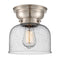 Bell Flush Mount shown in the Brushed Satin Nickel finish with a Seedy shade