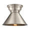 Briarcliff Flush Mount shown in the Brushed Satin Nickel finish with a Brushed Satin Nickel shade