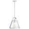 Dainolite 1 Light Incandescent Pendant, Polished Chrome with Clear Glass 871P-PC