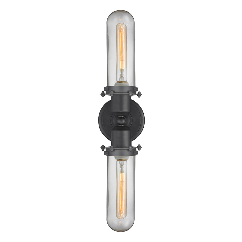 Innovations Lighting Centri 2 Light Bath Vanity Light Part Of The Austere Collection 900-2W-BK-CE228-BK-CL