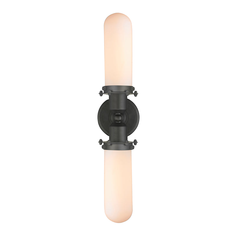 Innovations Lighting Centri 2 Light Bath Vanity Light Part Of The Austere Collection 900-2W-OB-CE228-OB-W