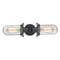 Centri Bath Vanity Light shown in the Oil Rubbed Bronze finish with a Clear shade