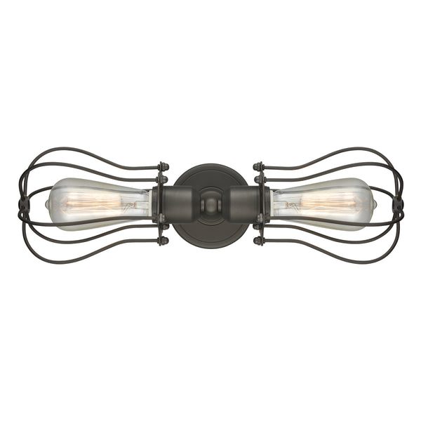 Muselet Bath Vanity Light shown in the Oil Rubbed Bronze finish with a Oil Rubbed Bronze shade