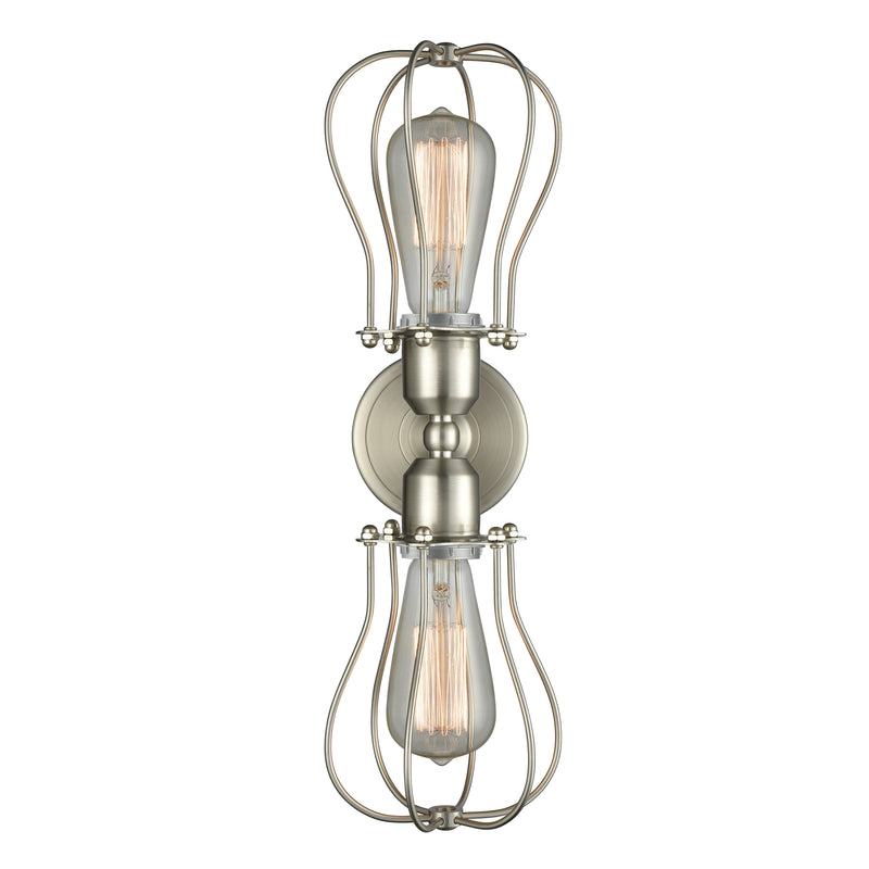 Innovations Lighting Muselet 2 Light Bath Vanity Light Part Of The Austere Collection 900-2W-SN-CE513-SN-LED