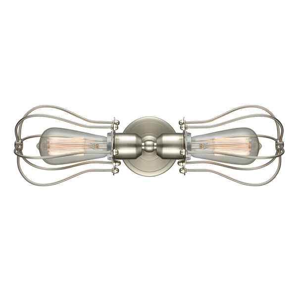 Muselet Bath Vanity Light shown in the Brushed Satin Nickel finish with a Brushed Satin Nickel shade