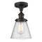 Cone Semi-Flush Mount shown in the Oil Rubbed Bronze finish with a Seedy shade