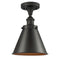 Appalachian Semi-Flush Mount shown in the Oil Rubbed Bronze finish with a Oil Rubbed Bronze shade