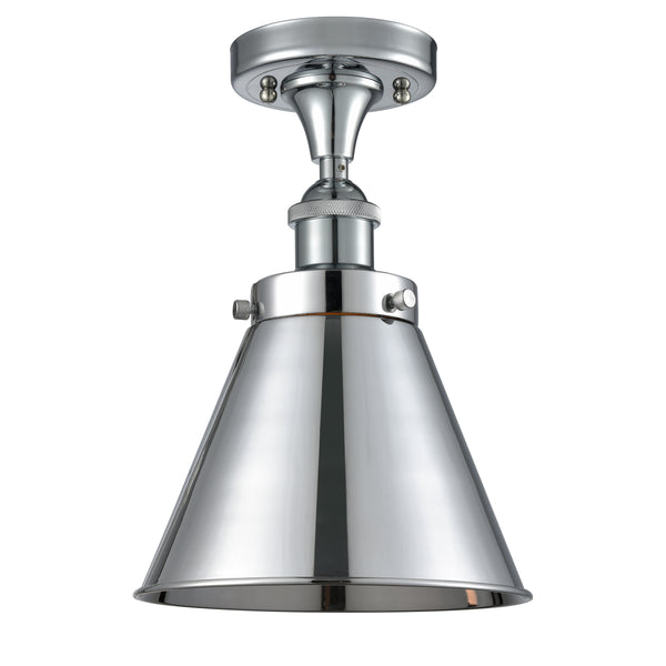 Appalachian Semi-Flush Mount shown in the Polished Chrome finish with a Polished Chrome shade