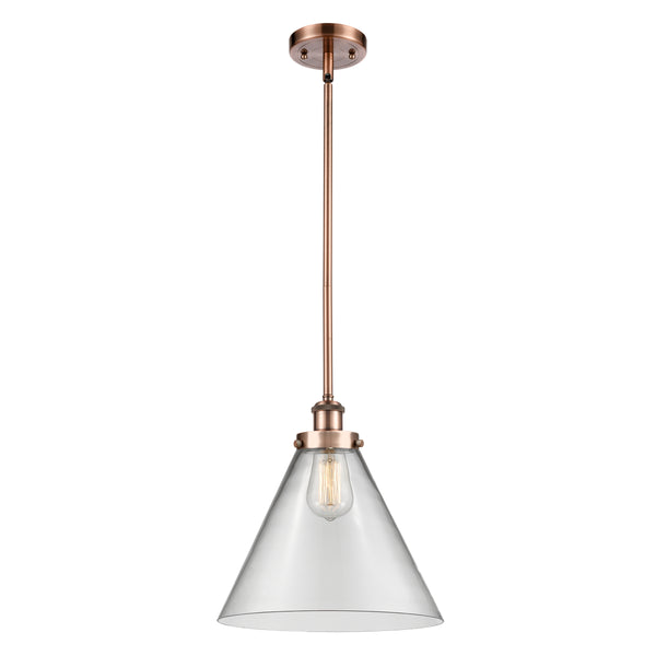 Cone Mini Pendant shown in the Antique Copper finish with a Clear shade
